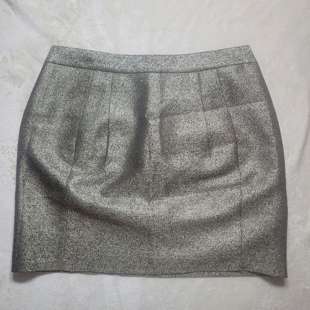 Fossil Haley Gold Sparkle Mini Skirt sz 10 231869